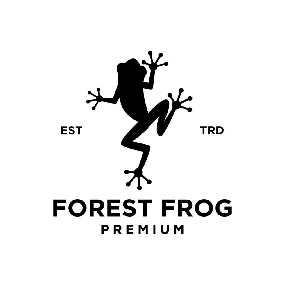 forest frog vector logo design