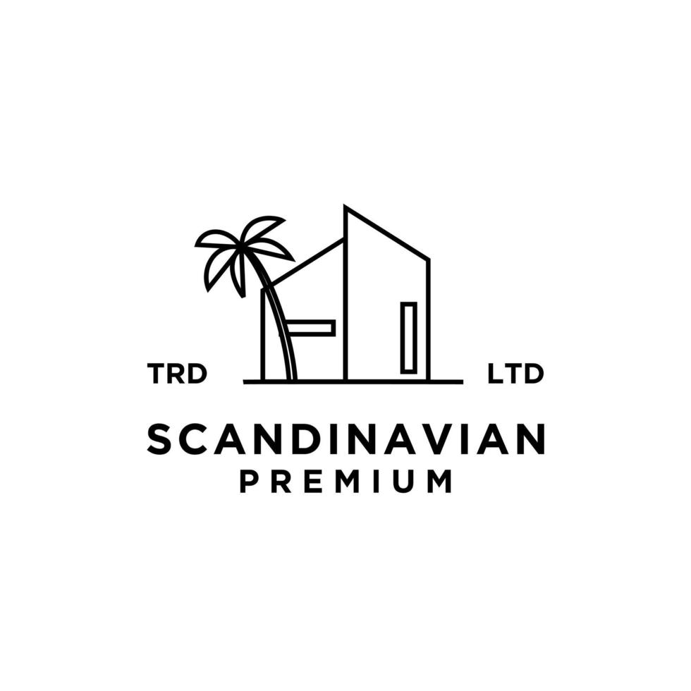 diseño de logotipo de vector de casa escandinava