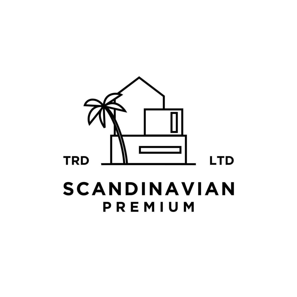 Scandinavian House vector logo design