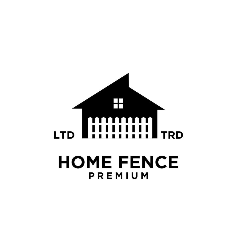 home fence logo vector illustration design