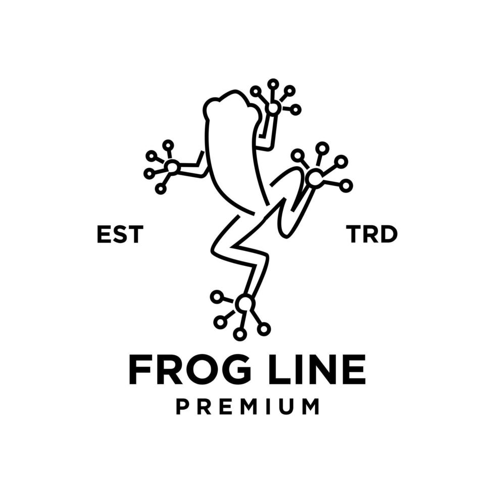 line frog vector logo design
