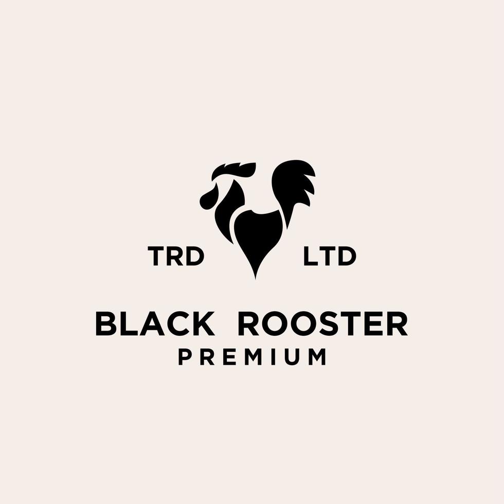 premium Rooster lover logo design vector