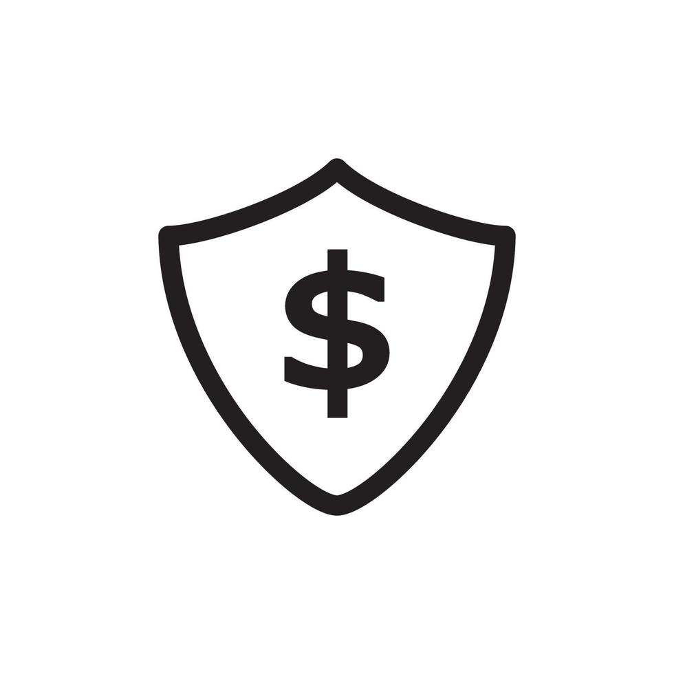 Shield Money Icon EPS 10 vector