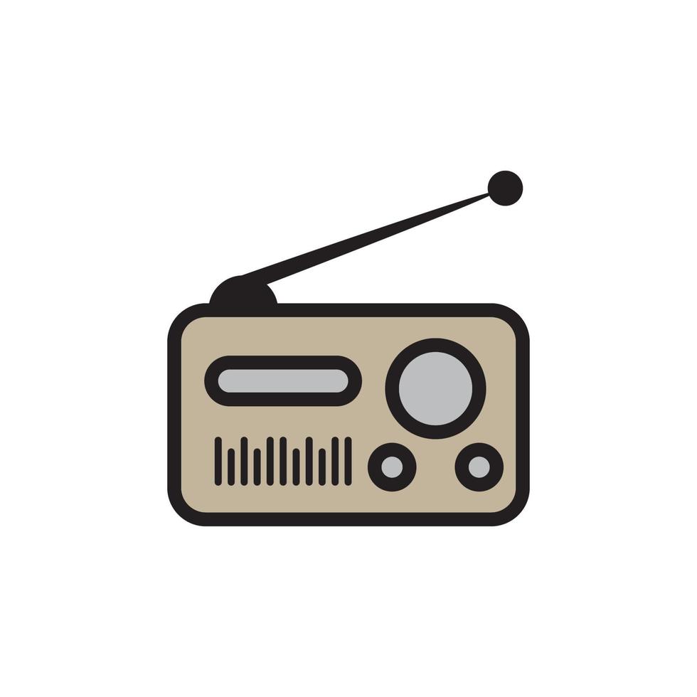 icono de radio eps 10 vector