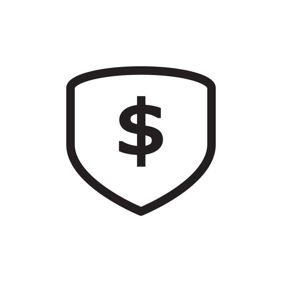 Shield Money Icon EPS 10 vector