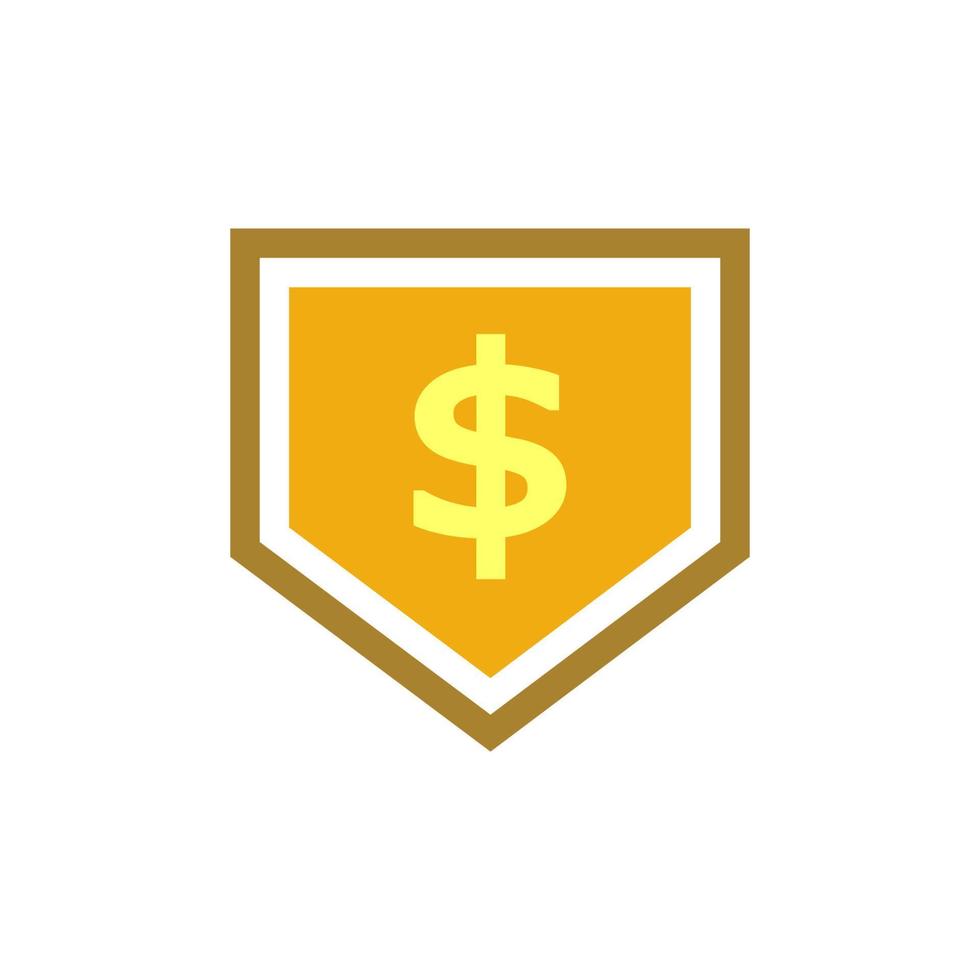 Shield Money Icon EPS 10 vector