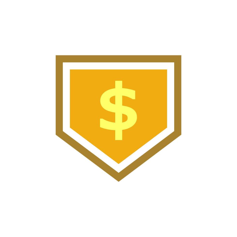 Shield Money Icon EPS 10 vector