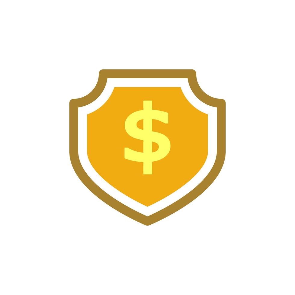 Shield Money Icon EPS 10 vector