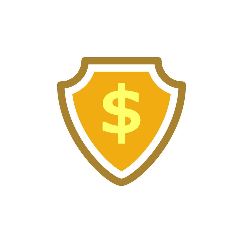 Shield Money Icon EPS 10 vector