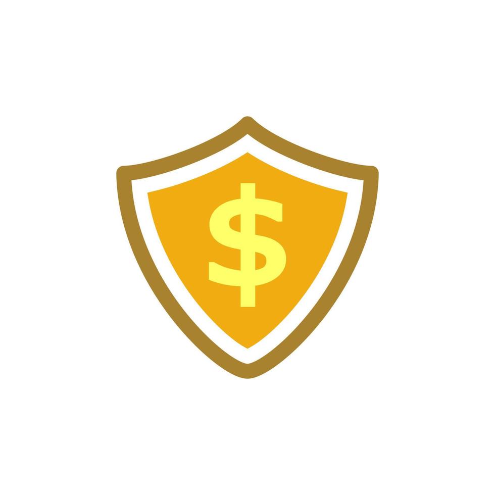 Shield Money Icon EPS 10 vector