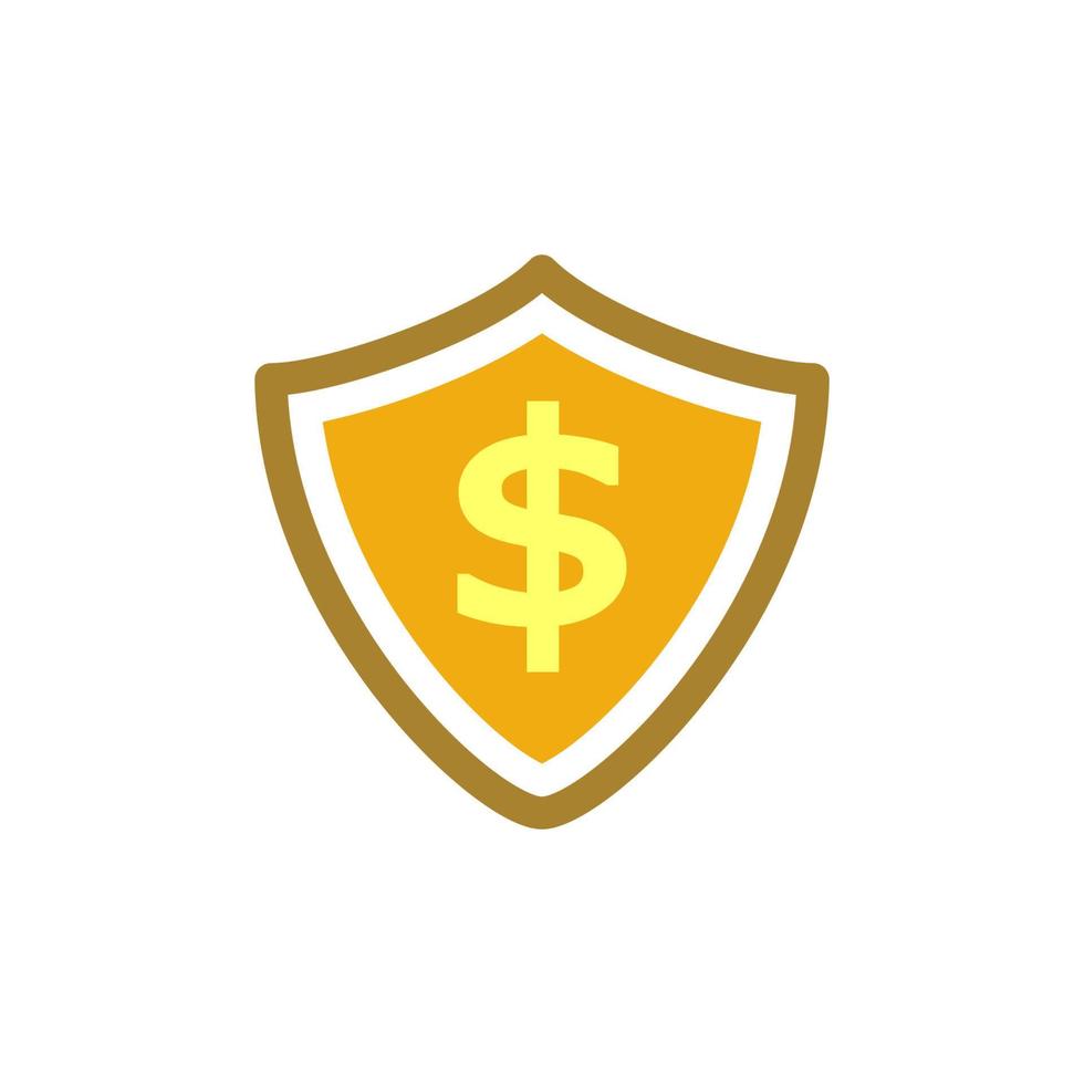 escudo dinero icono eps 10 vector