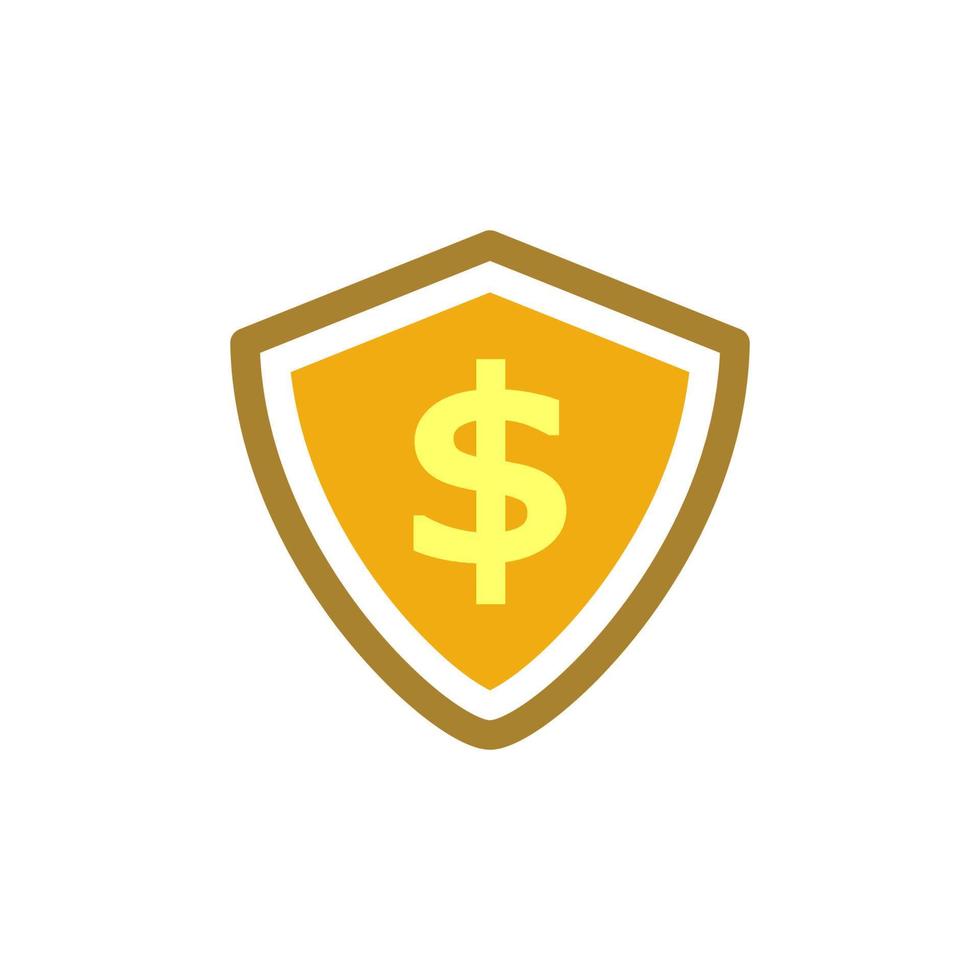 Shield Money Icon EPS 10 vector
