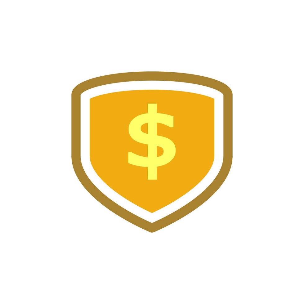 Shield Money Icon EPS 10 vector