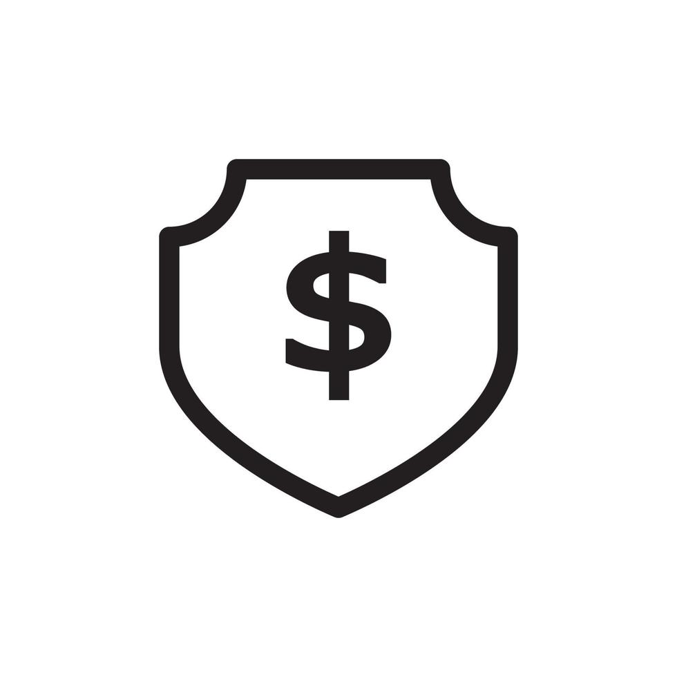 Shield Money Icon EPS 10 vector