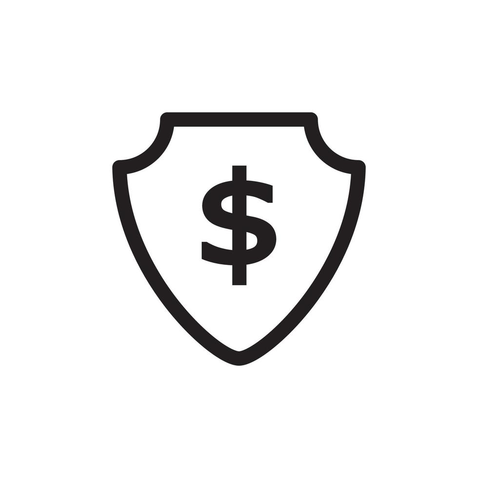 Shield Money Icon EPS 10 vector