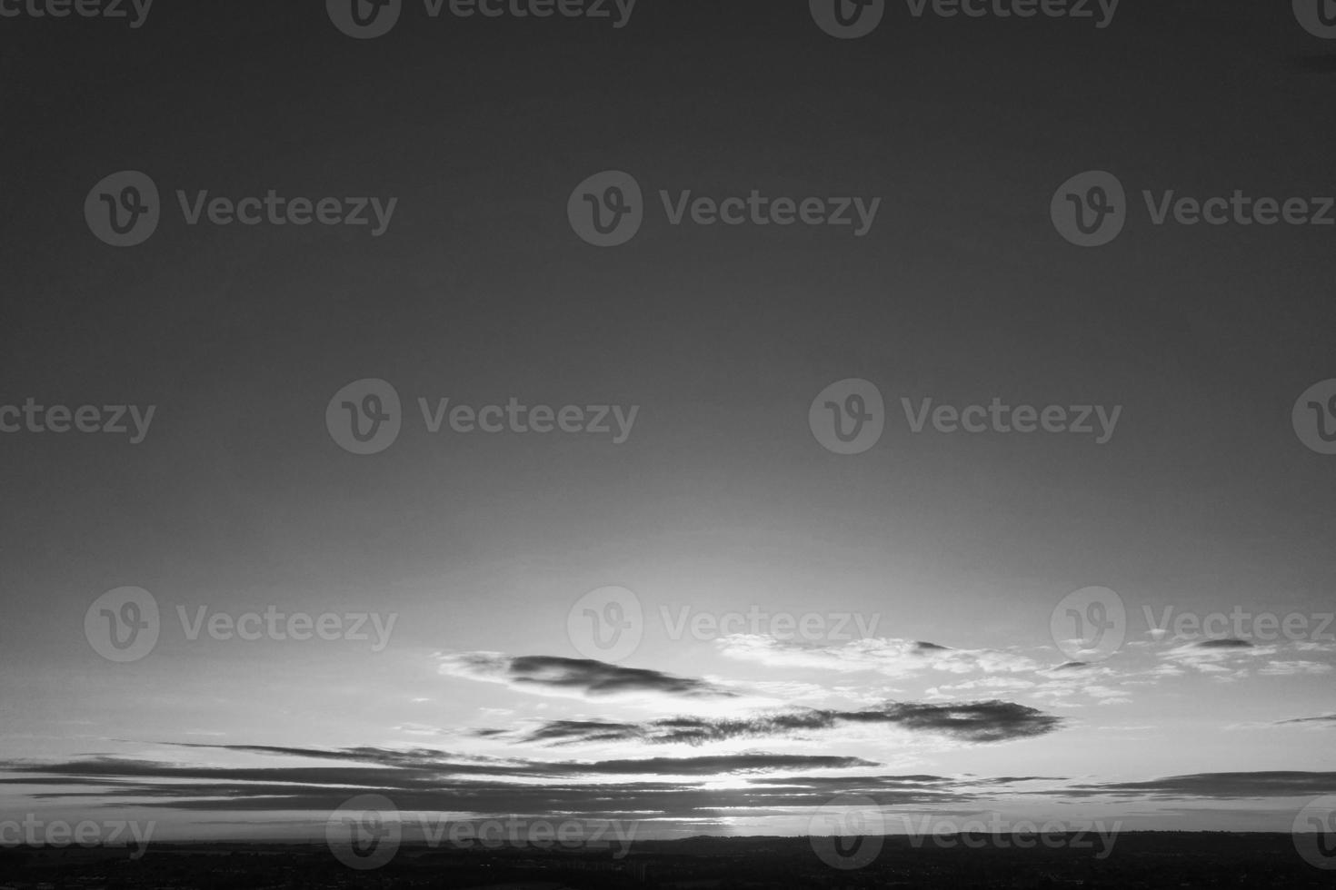 Classic Black and White High Angle Aerial View of England Great Britain's Landscape Cityscape photo