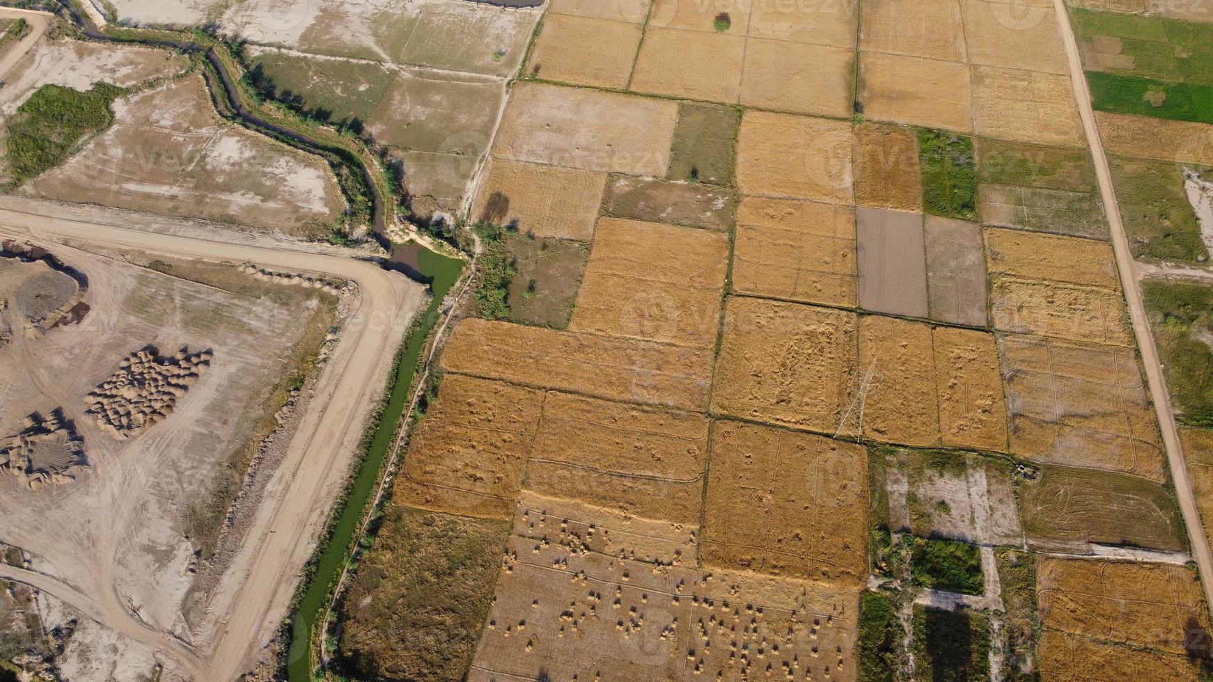 Aerial view of Kala Shah Kaku Village of Punjab Pakistan photo