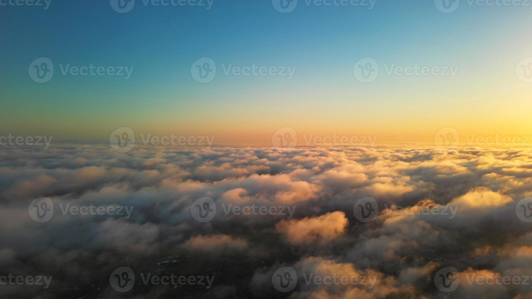 Dramatic Sky and Moving Clouds over Luton Town of England. British City photo
