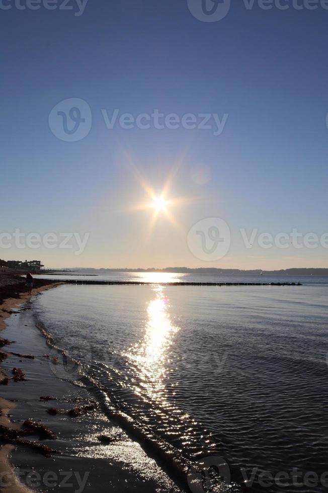 Beautiful view on sandy beaches at the baltic sea on a sunny day photo