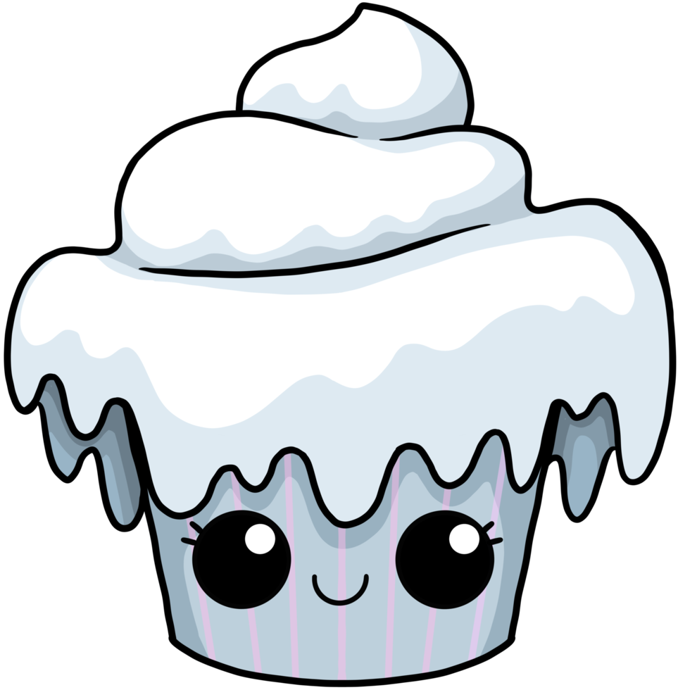 cute cartoon halloween cupcake boo ghost png