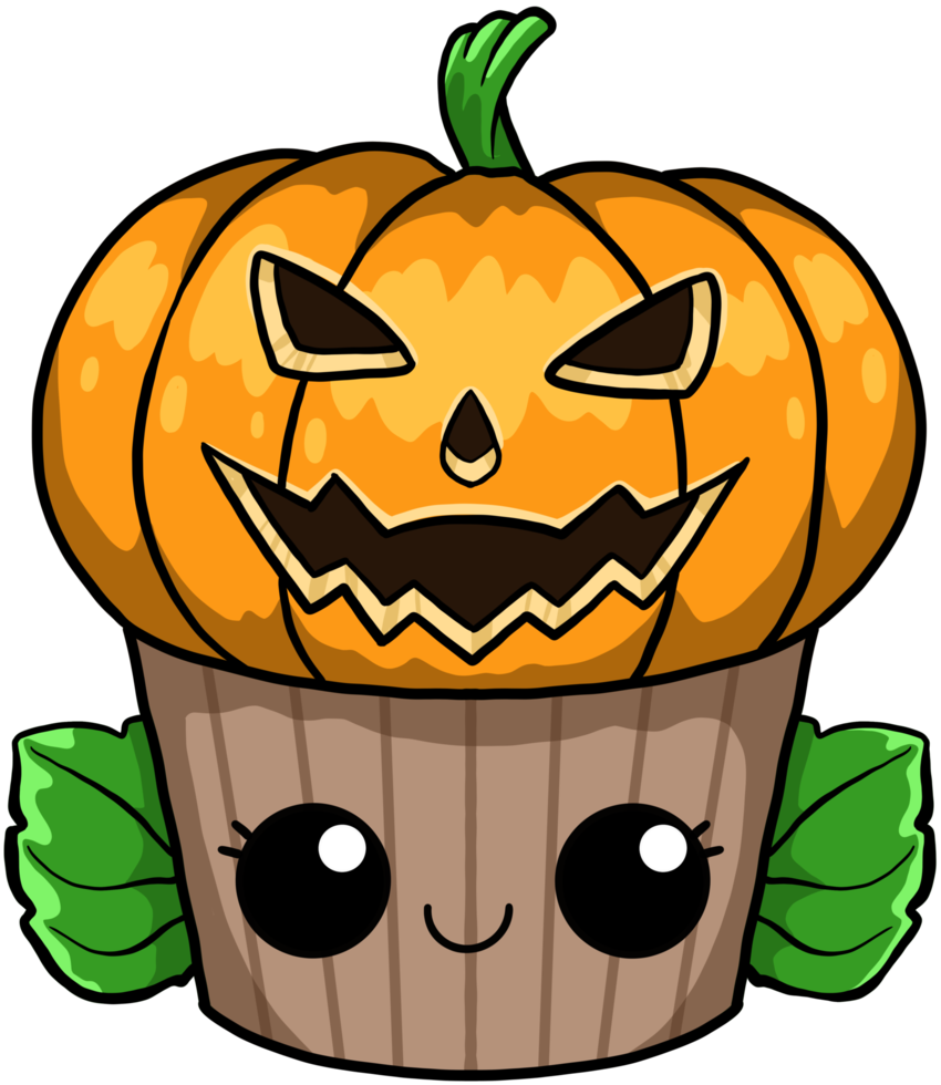 Free cute cartoon halloween cupcake pumpkin 10264403 PNG with Transparent  Background