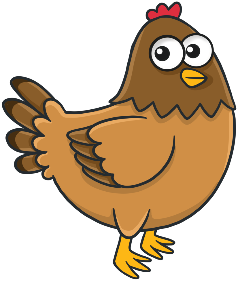 cute cartoon poultry wings animal hen png