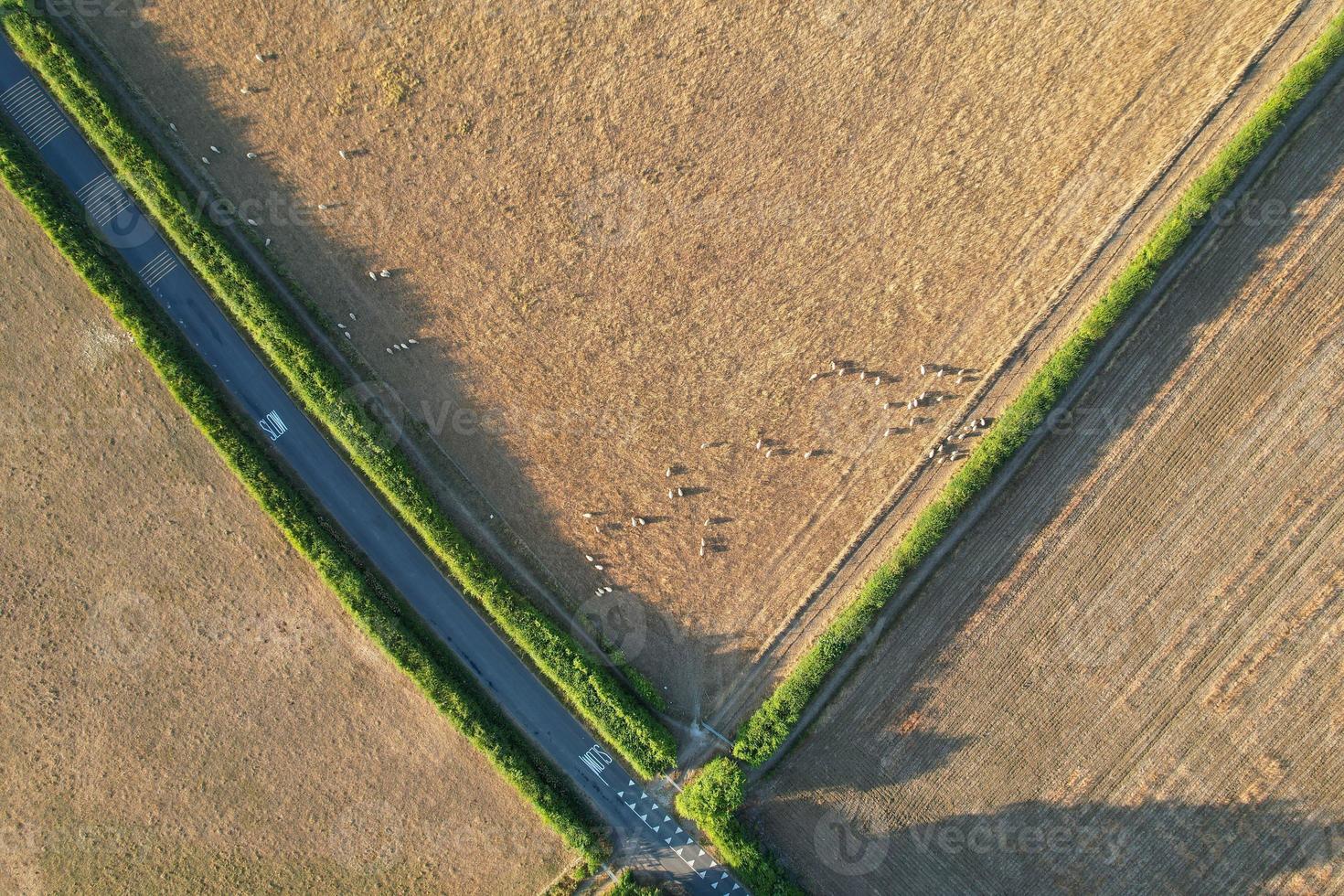 Beautiful Aerial View of British Countryside at Sharpenhoe Clappers England photo