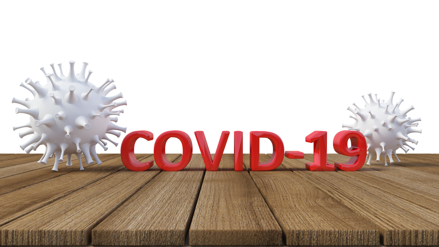 3d rendering of simple covid-19 virus model png