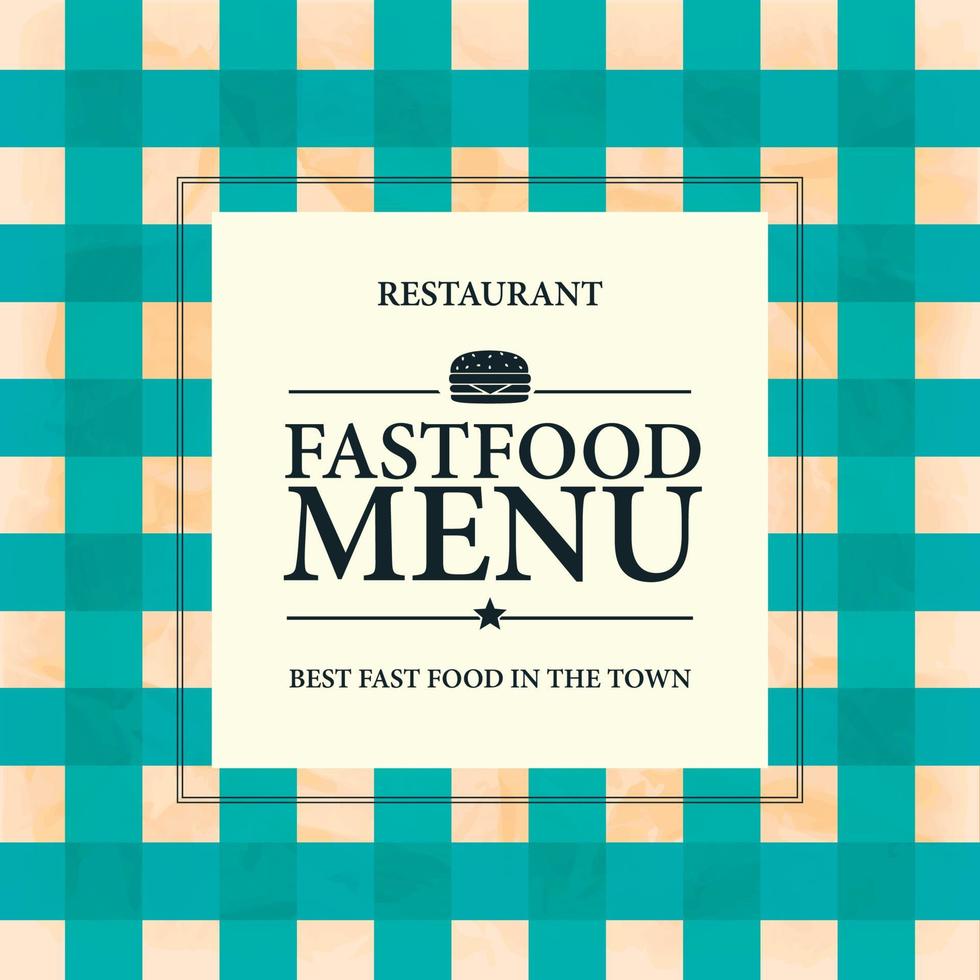 Retro Fast Food menu. Best Fast Food in the town vector