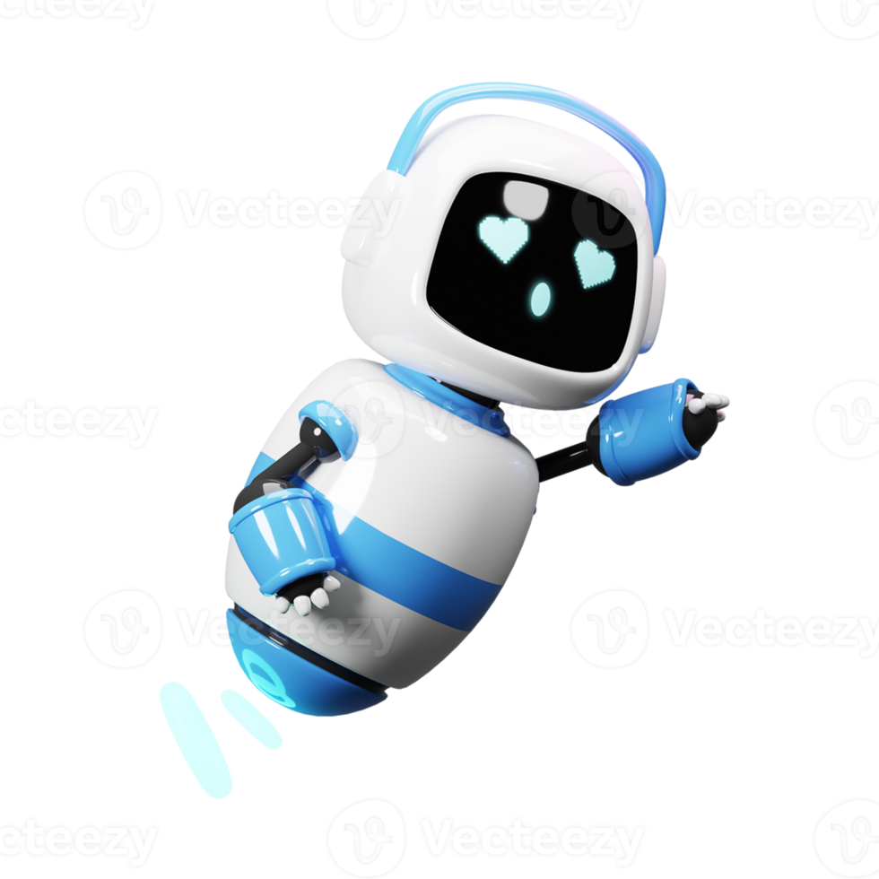 Cute 3d Robot Fly png