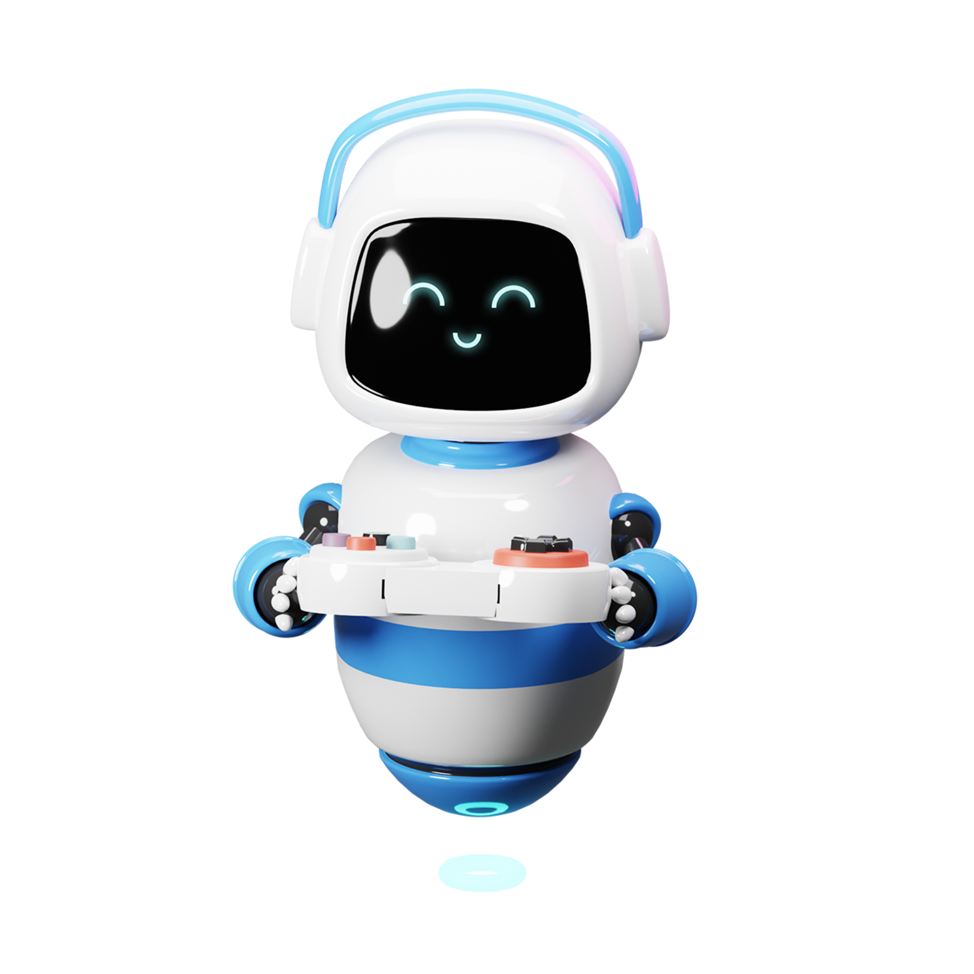 Cute 3d Robot With Game 10265395 PNG