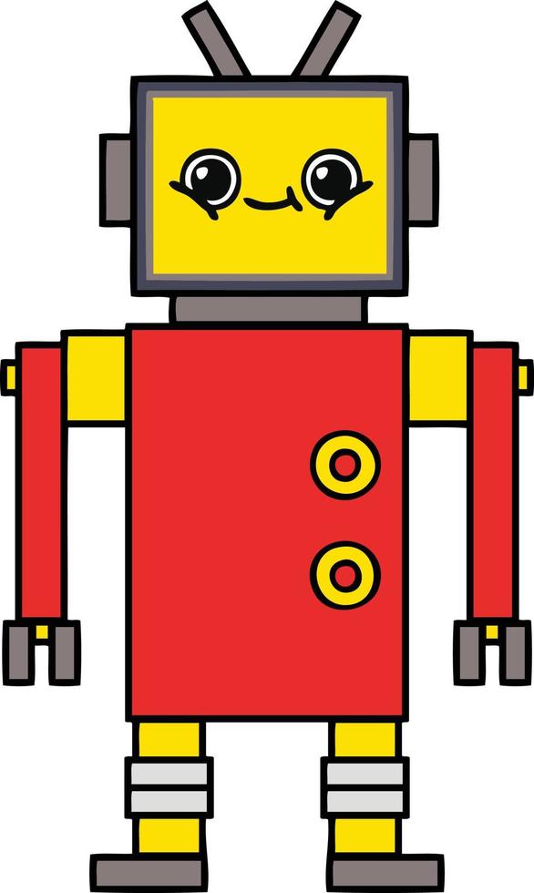 cute cartoon robot vector