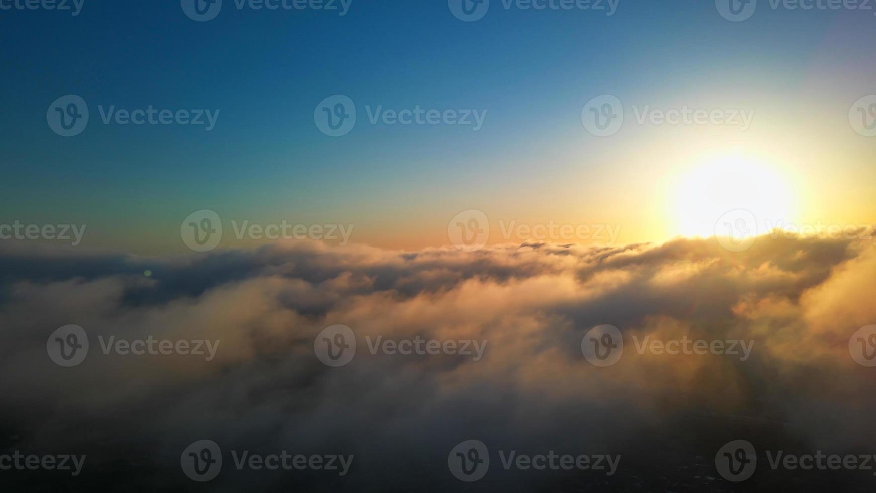 Dramatic Sky and Moving Clouds over Luton Town of England. British City photo