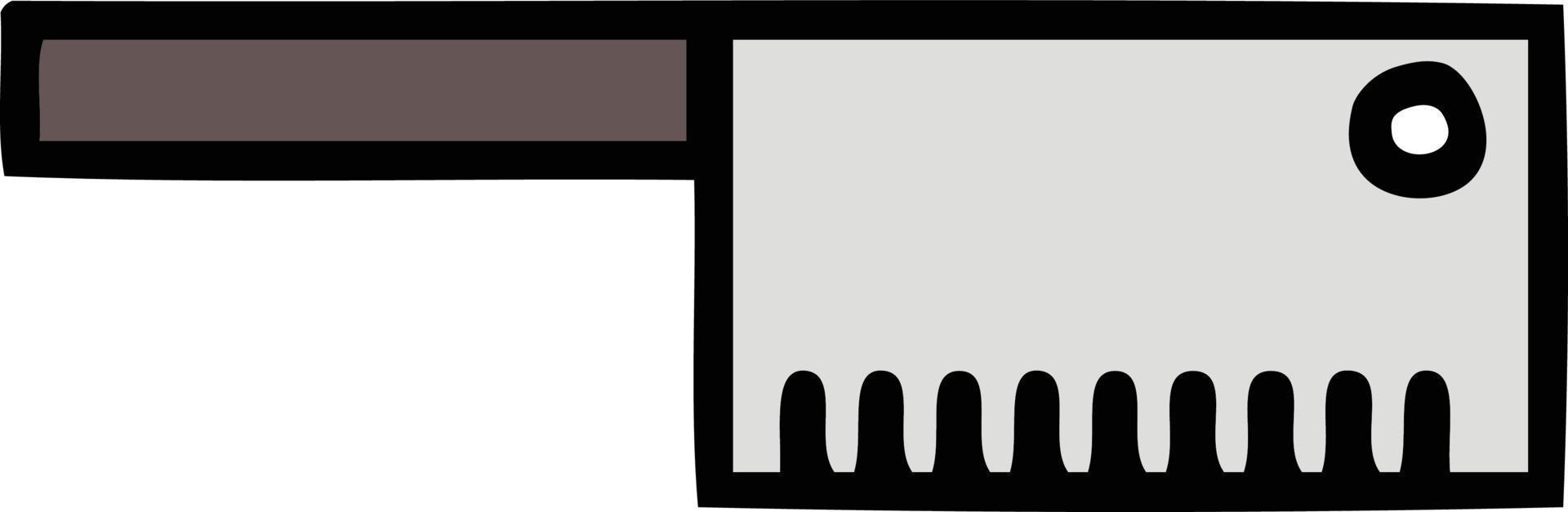 cute cartoon butcher knife vector