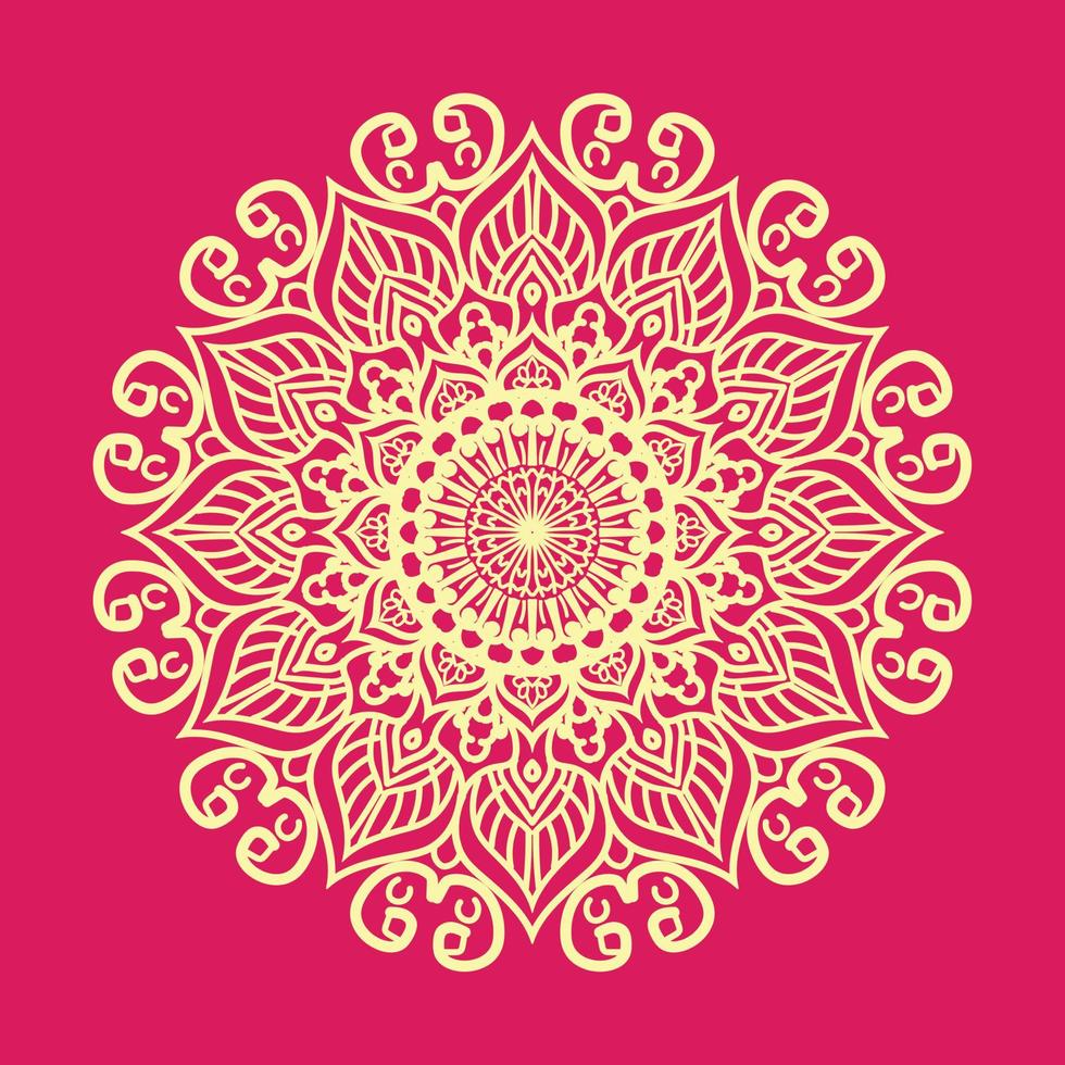 diseño de fondo de mandala ornamental de lujo, patrón en forma de mandala para henna vector