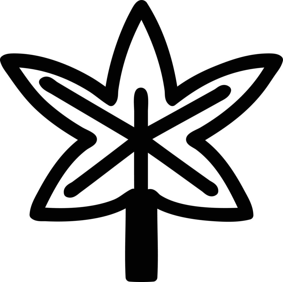 icono de hoja de marihuana vector