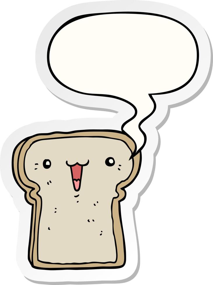 cute cartoon drawing and speech bubble sticker vector