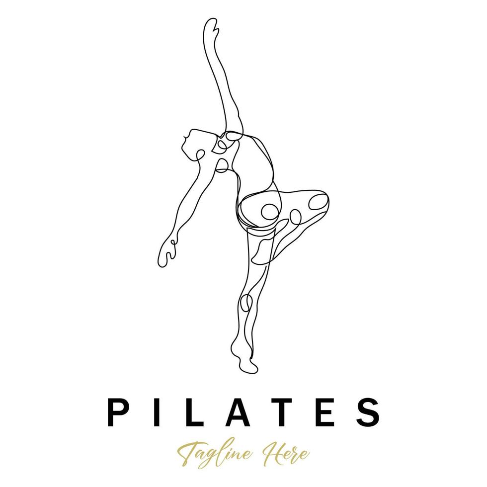 Pilates sitting pose logo icon symbol a calming yoga exercise that moves the whole body vector
