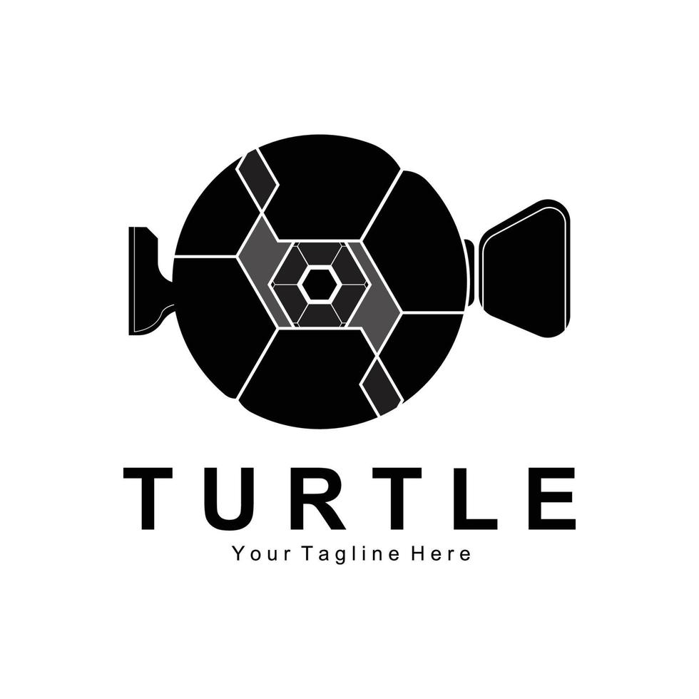 diseño de logotipo de tortuga marina ilustración de icono de animal marino anfibio protegido, identidad corporativa de marca vectorial vector