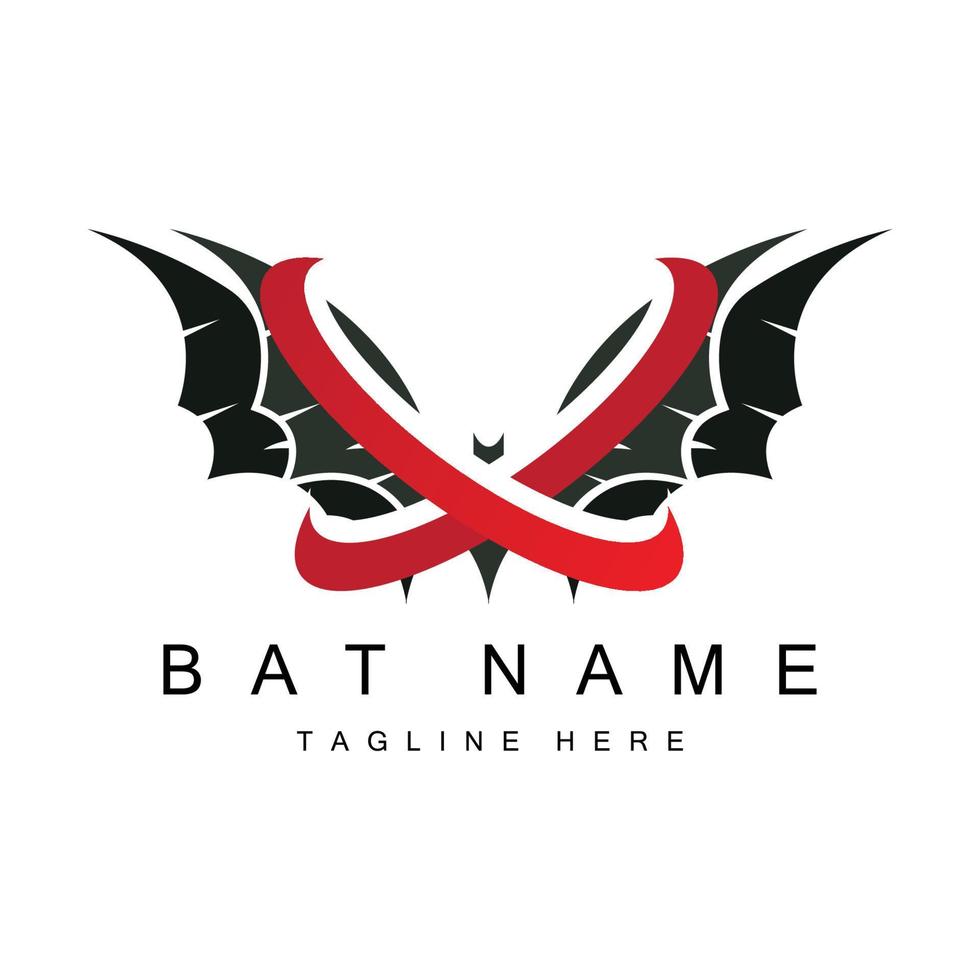 noche animal halloween bat logo vector símbolo