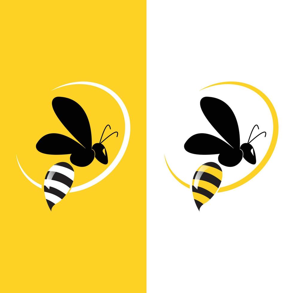 simple honey bee free icon vector logo