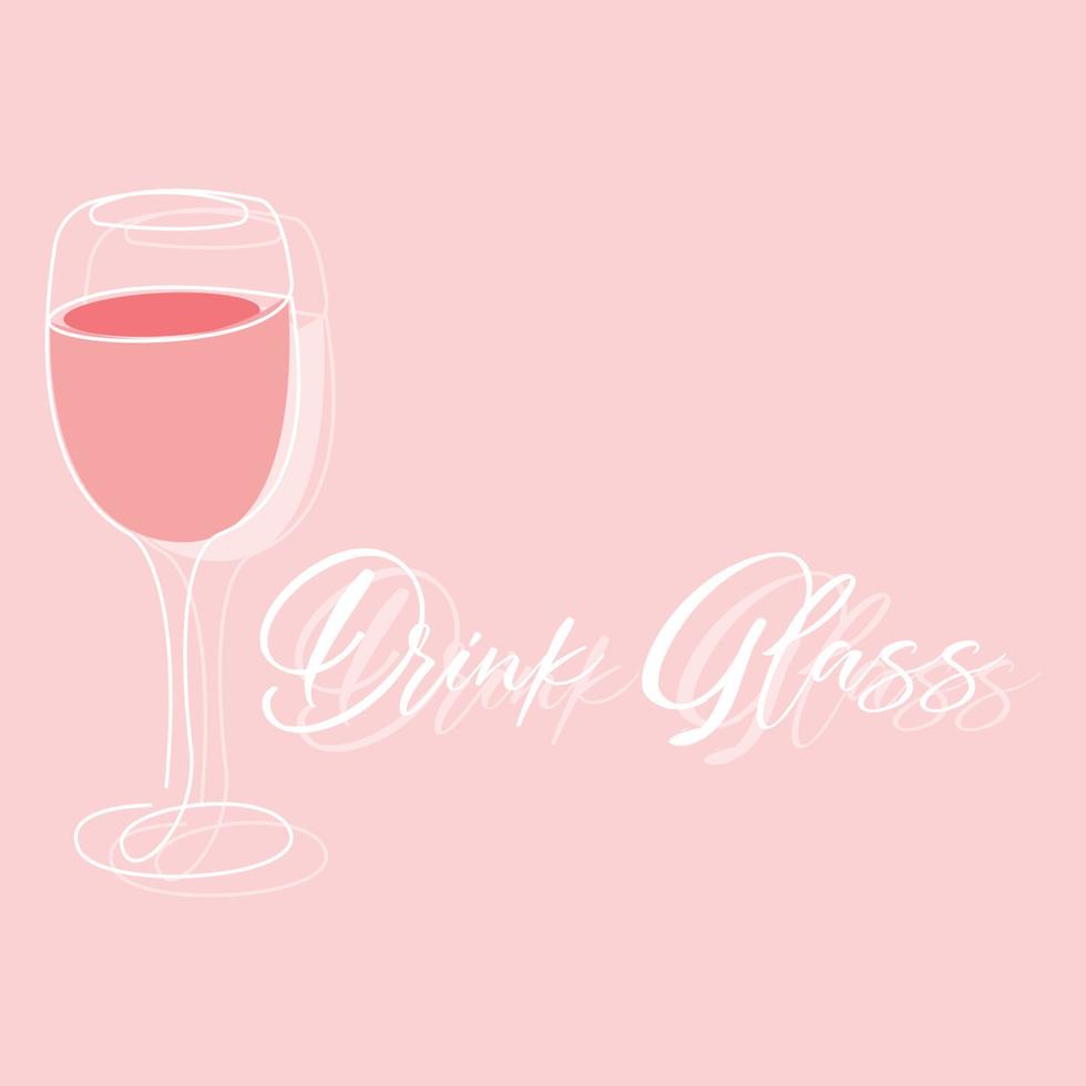 Drink Glass Logo Design, Vector Icon Illustration of Juice, Wine, and Coffee Drinks