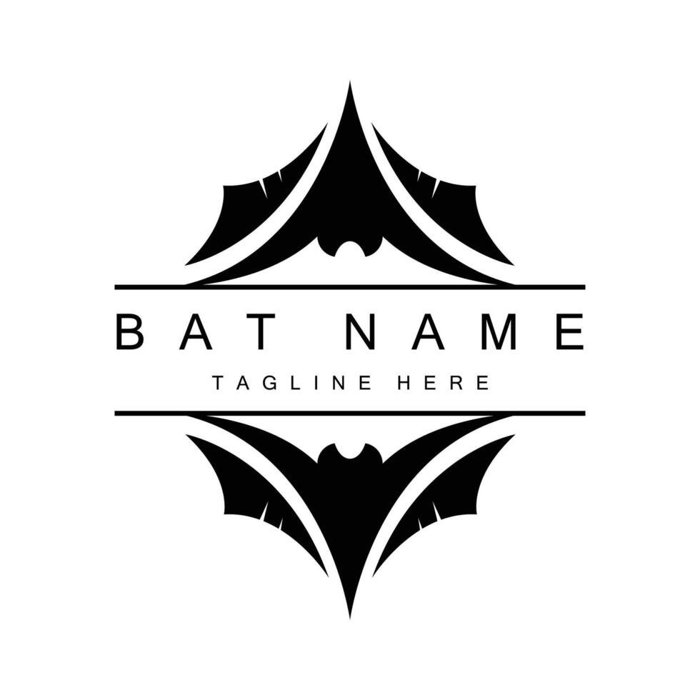 night animal halloween bat logo vector symbol