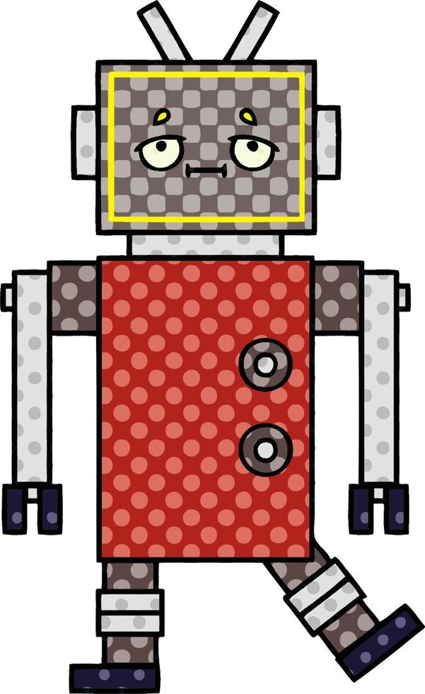 robot de dibujos animados de estilo cómic vector