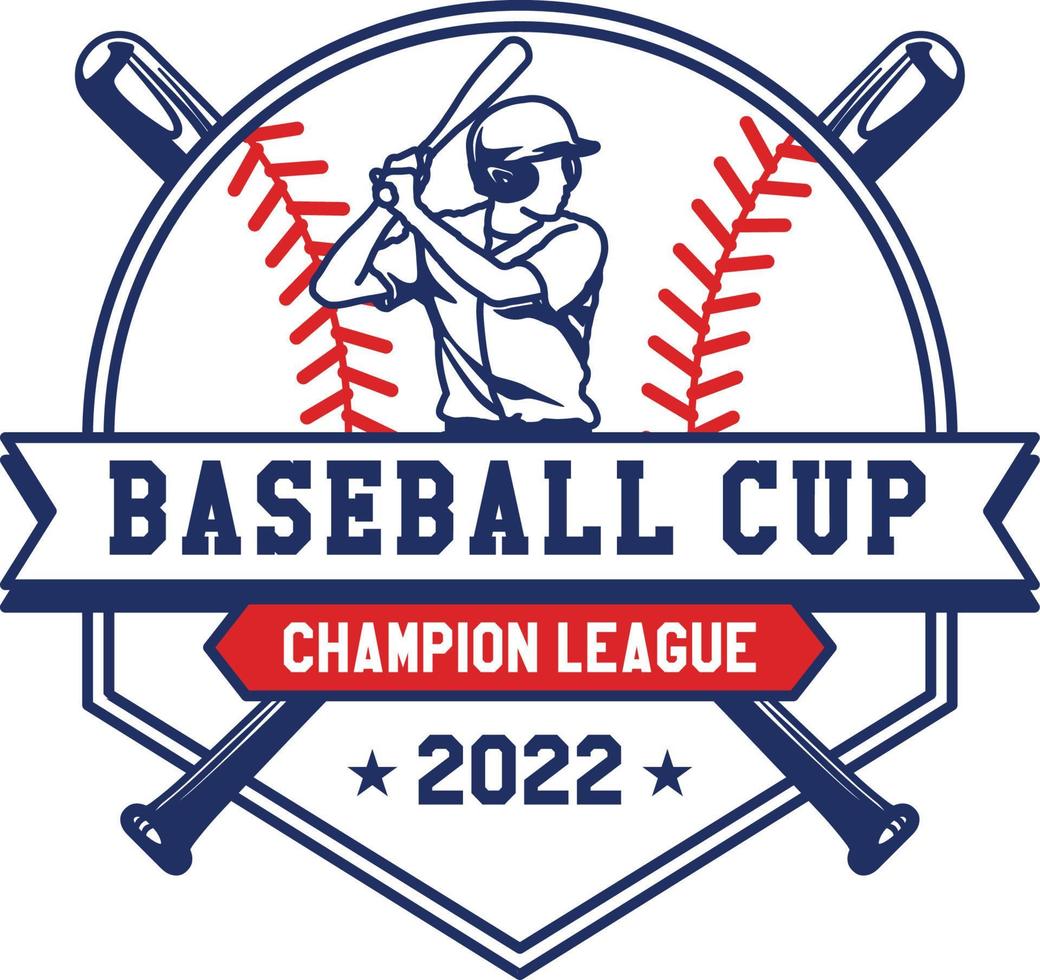Hand Drawn Baseball Emblems of teams and competitions Badge vector