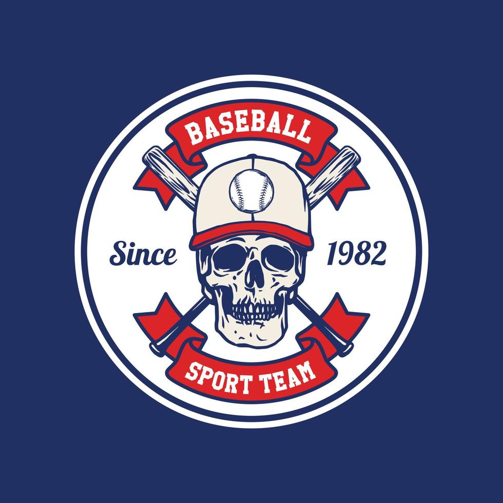 Hand Drawn Baseball Emblems of teams and competitions Badge vector