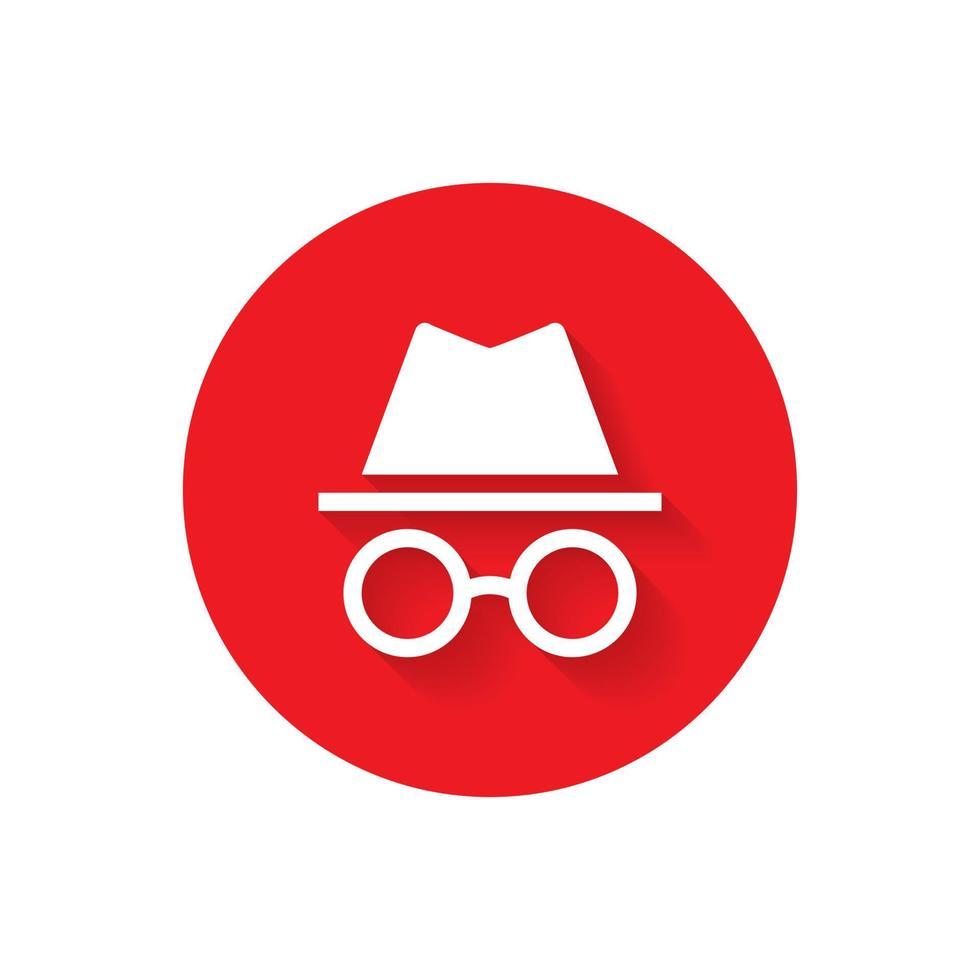 Incognito icon vector of browser elements. Private browsing sign symbol