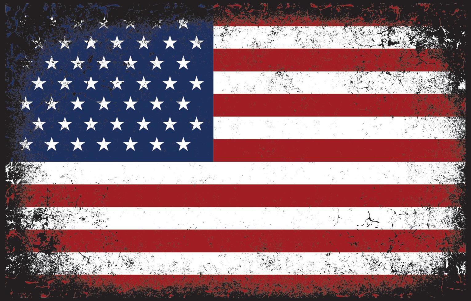 viejo sucio grunge vintage estados unidos de américa bandera nacional ilustración vector