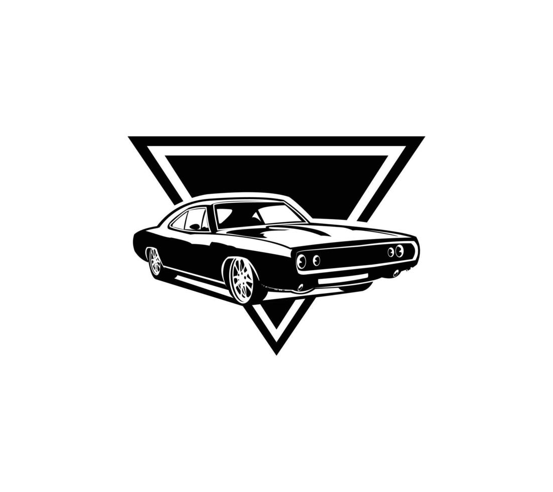 vector de ilustración de coche de músculo americano aislado