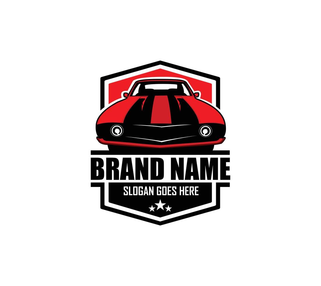 muscle car label, vector muscle car logo